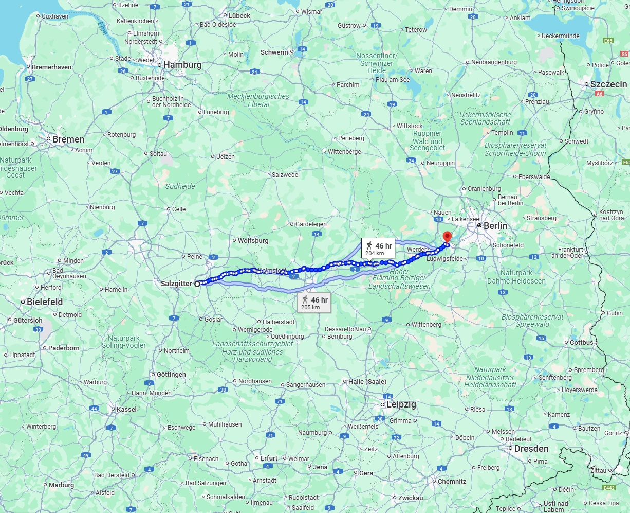 Anreise von Salzgitter Zu Potsdam Über 