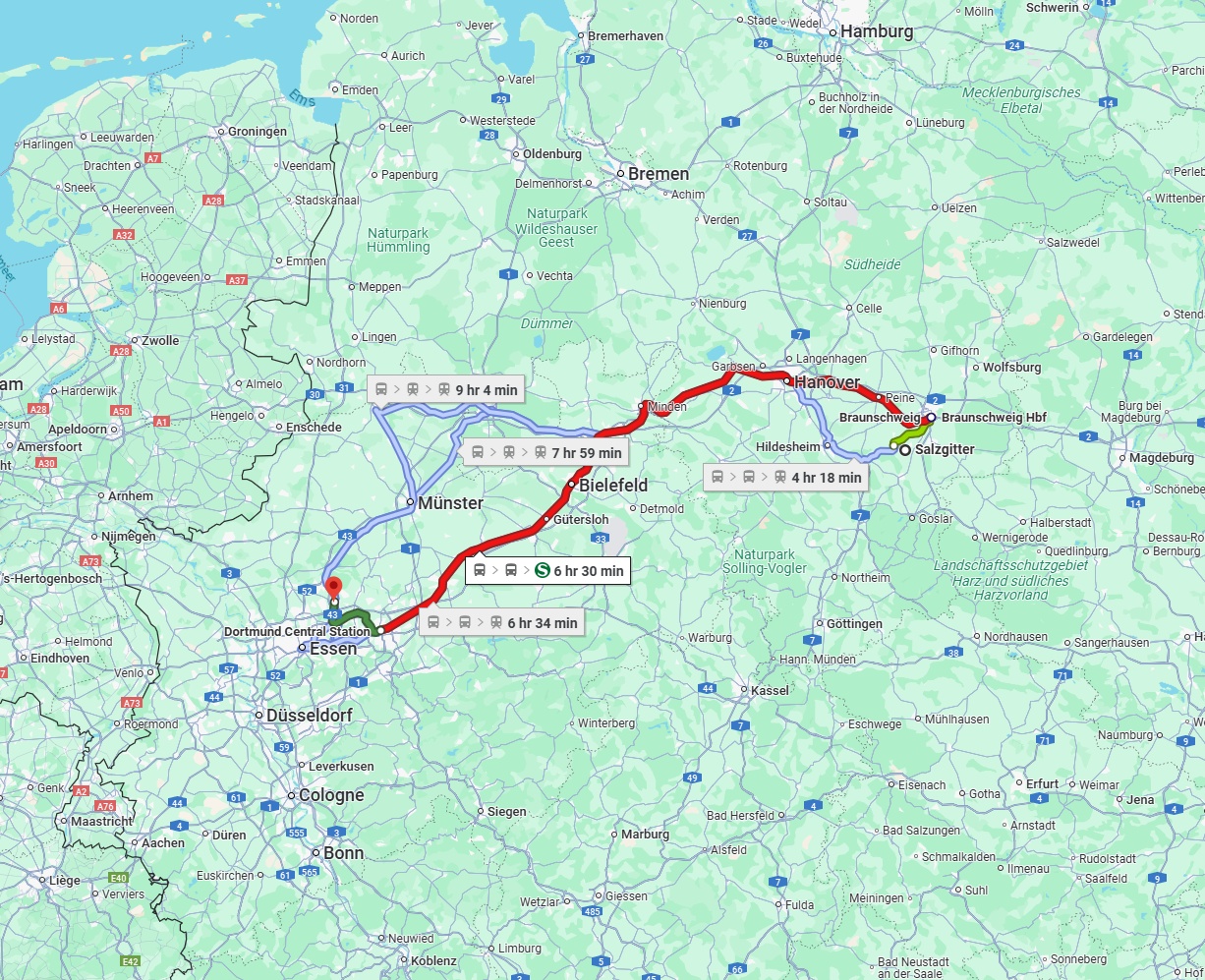 Anreise von Salzgitter Zu Recklinghausen Über 