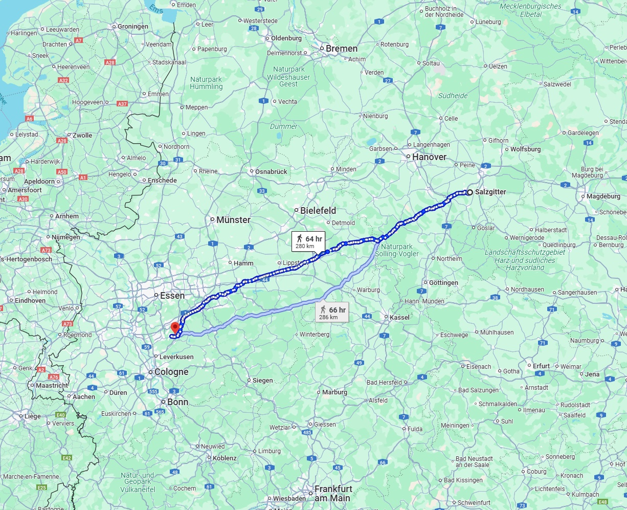 Anreise von Salzgitter Zu Remscheid Über 