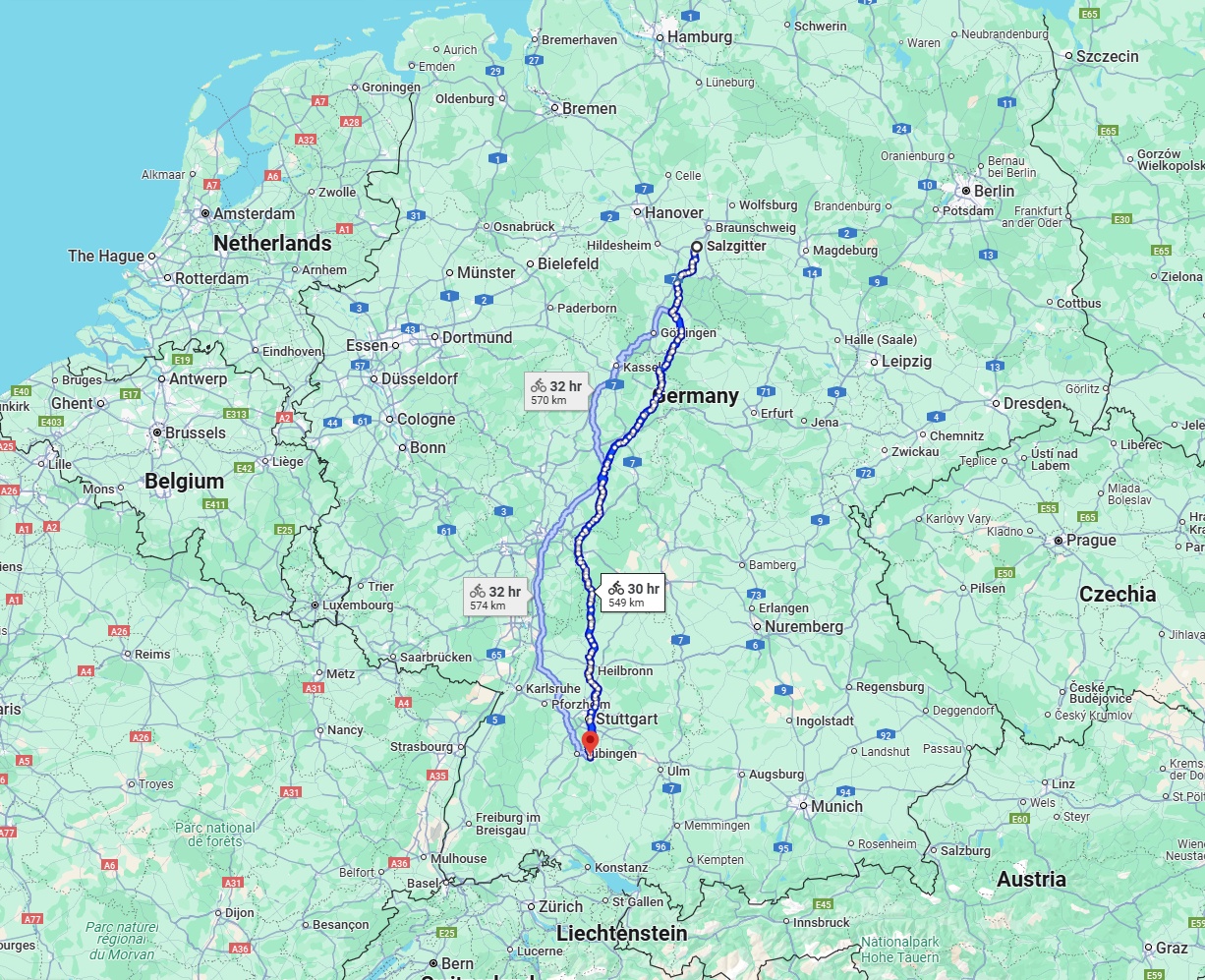 Anreise von Salzgitter Zu Reutlingen Über 