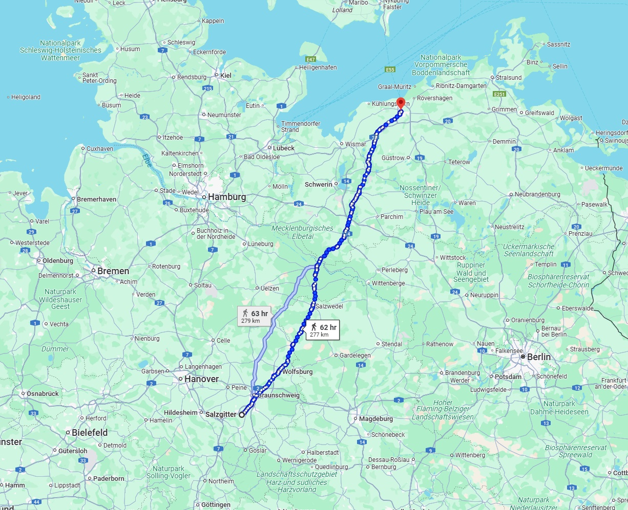 Anreise von Salzgitter Zu Rostock Über 