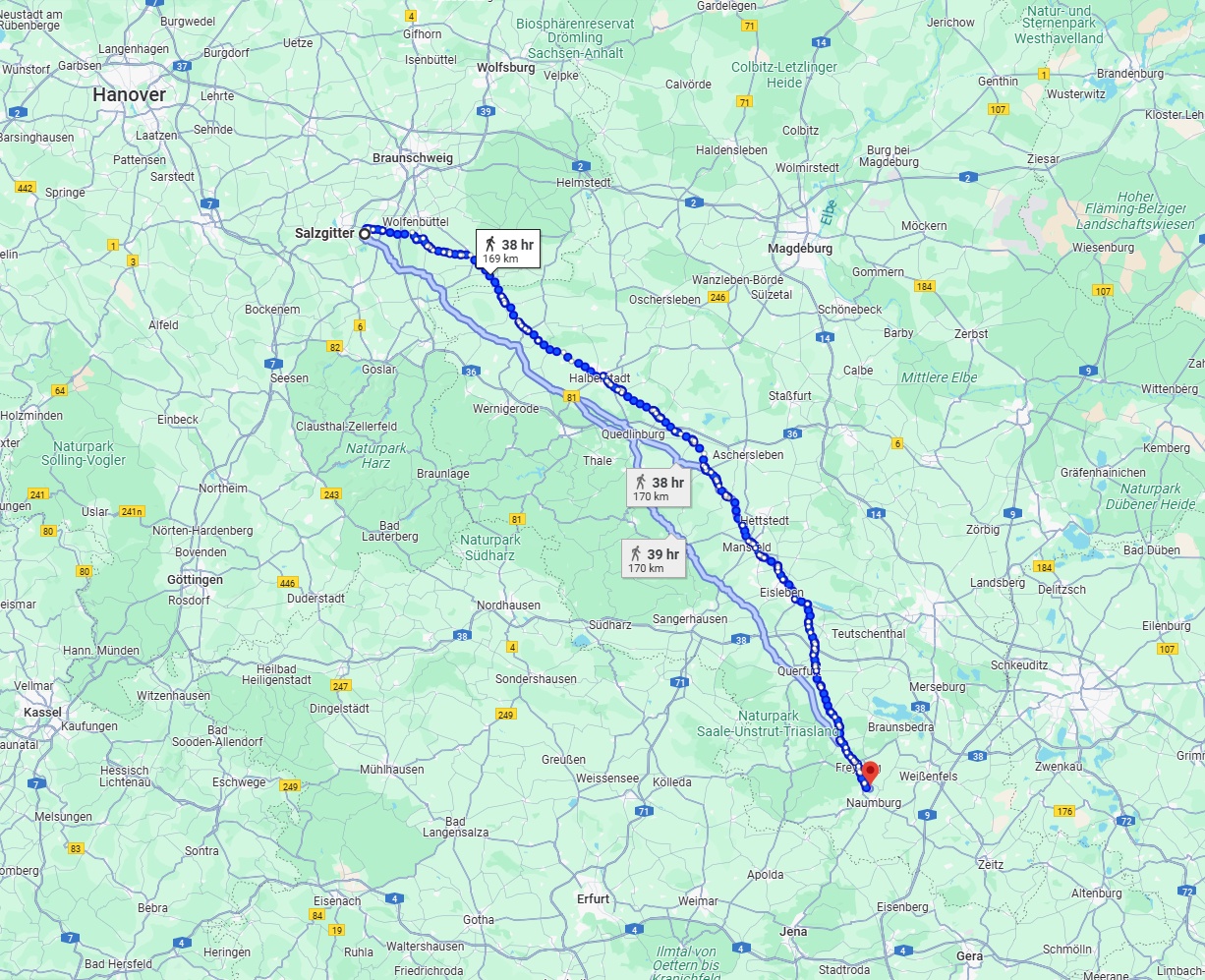 Anreise von Salzgitter Zu Saale Über 