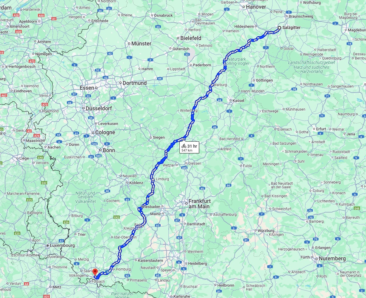Anreise von Salzgitter Zu Saarbrücken Über 