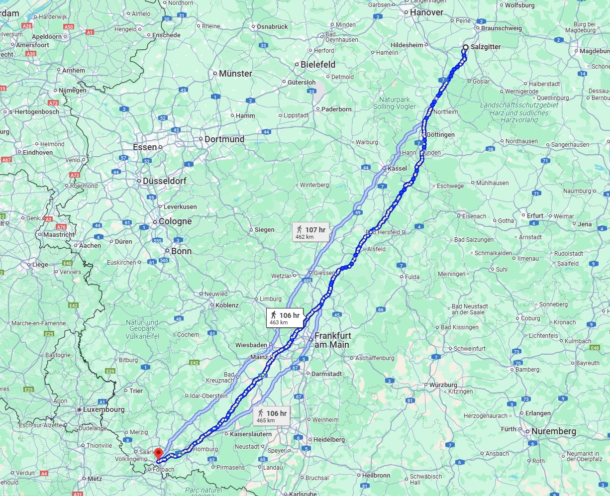 Anreise von Salzgitter Zu Saarbrücken Über 