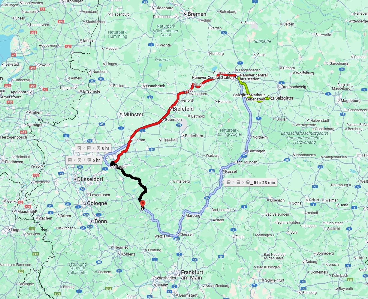 Anreise von Salzgitter Zu Siegen Über 