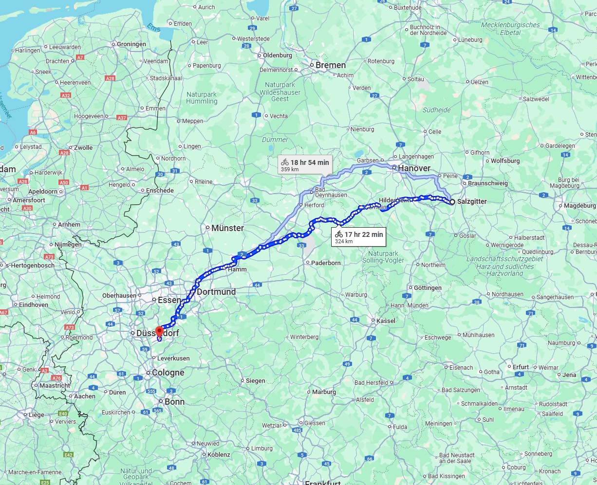 Anreise von Salzgitter Zu Solingen Über 