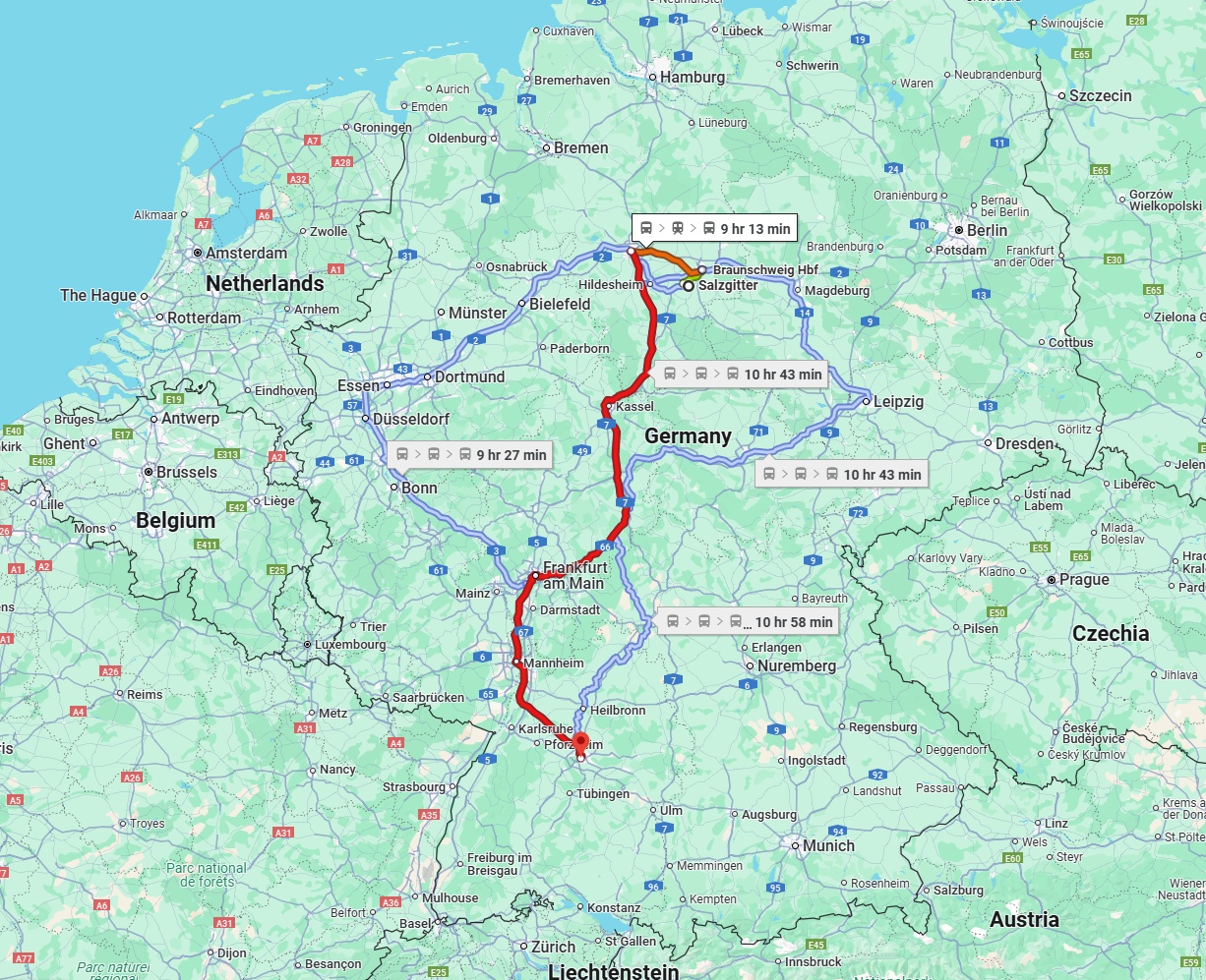 Anreise von Salzgitter Zu Stuttgart Über 
