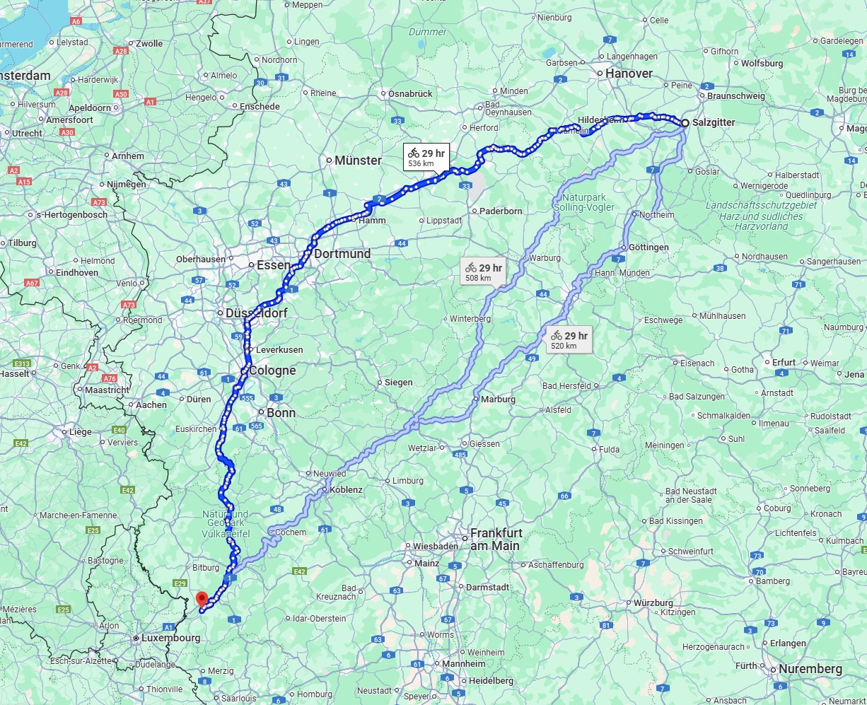 Anreise von Salzgitter Zu Trier Über 