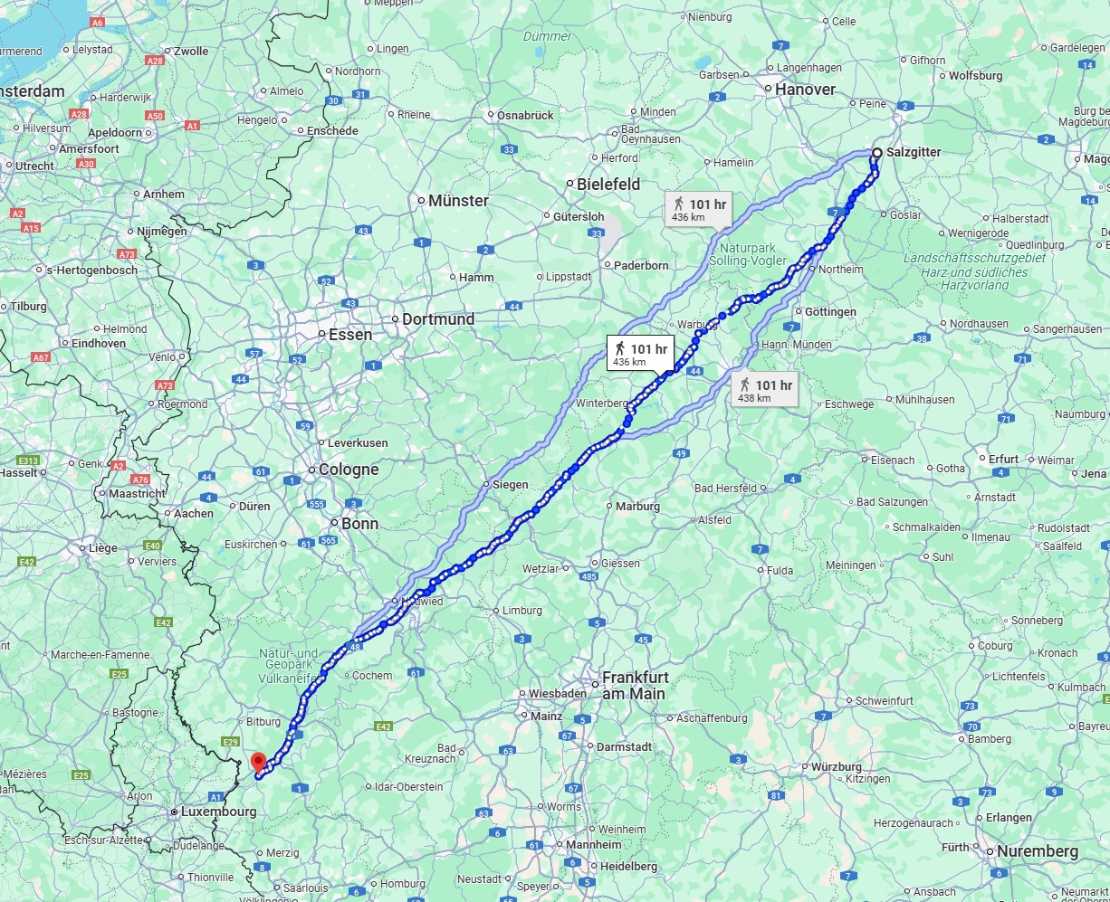 Anreise von Salzgitter Zu Trier Über 