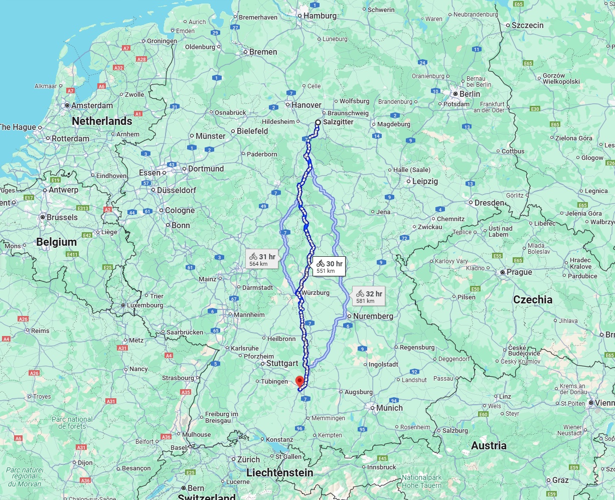 Anreise von Salzgitter Zu Ulm Über 