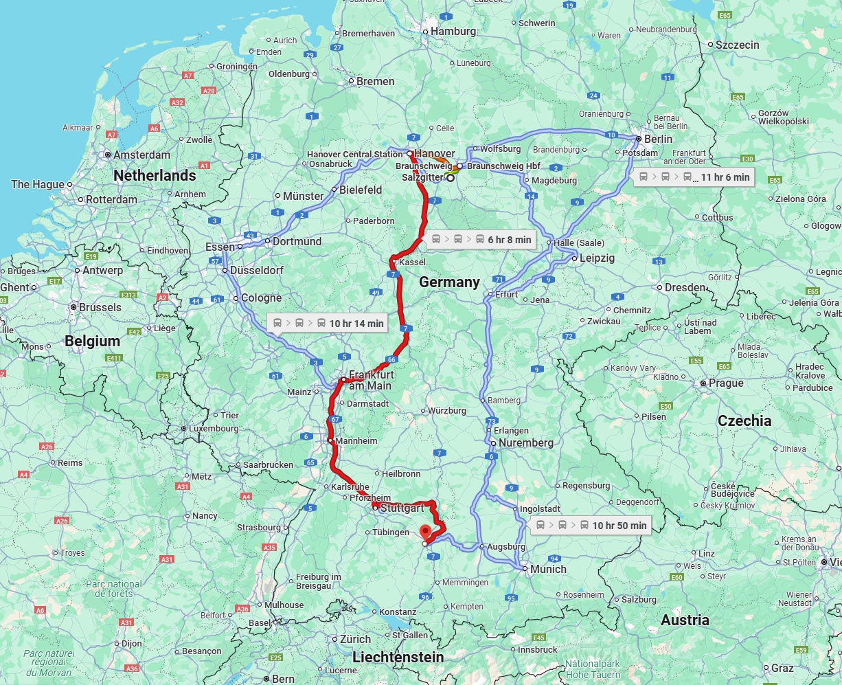 Anreise von Salzgitter Zu Ulm Über 