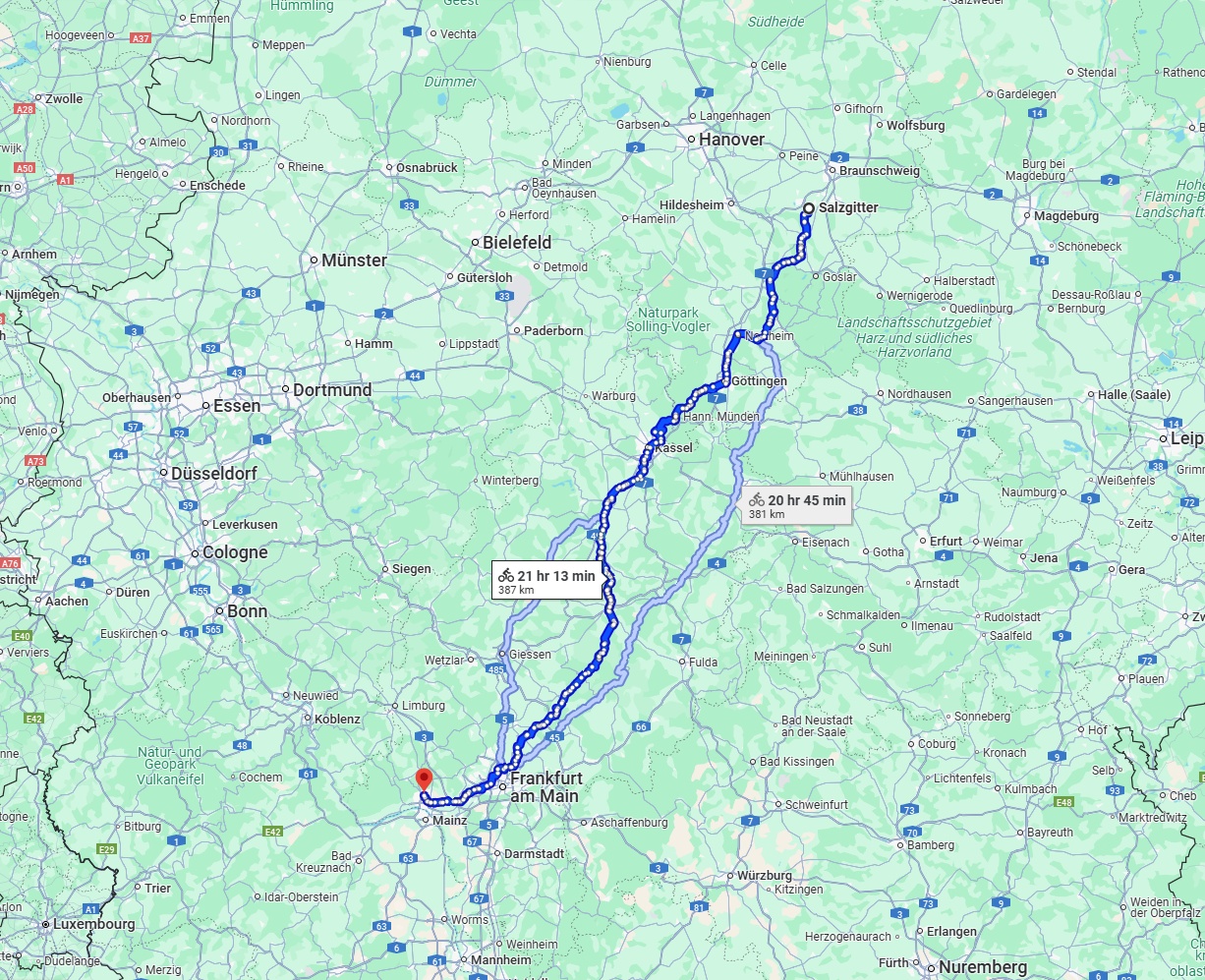 Anreise von Salzgitter Zu Wiesbaden Über 