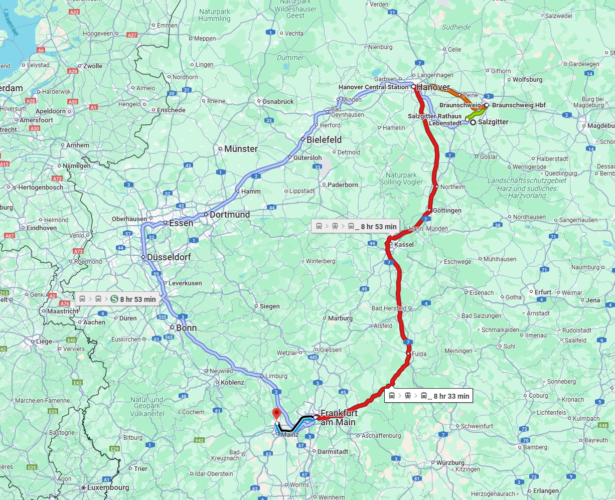 Anreise von Salzgitter Zu Wiesbaden Über 