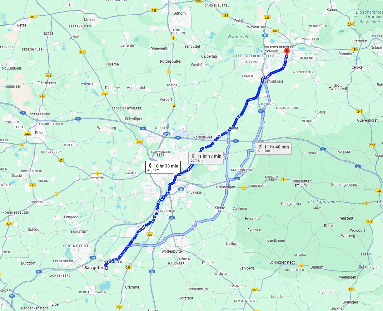 Anreise von Salzgitter Zu Wolfsburg Über 