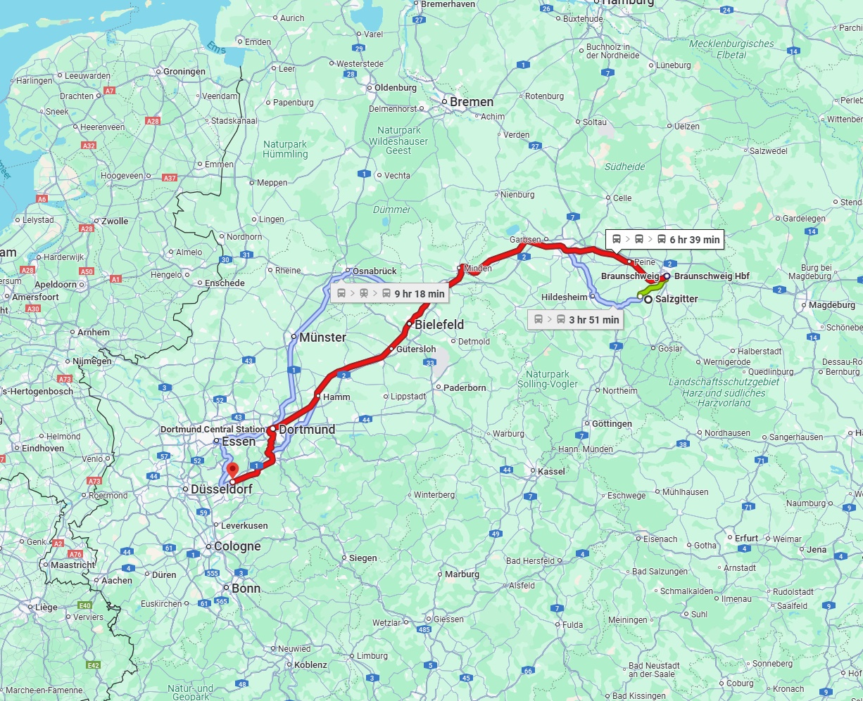 Anreise von Salzgitter Zu Wuppertal Über 