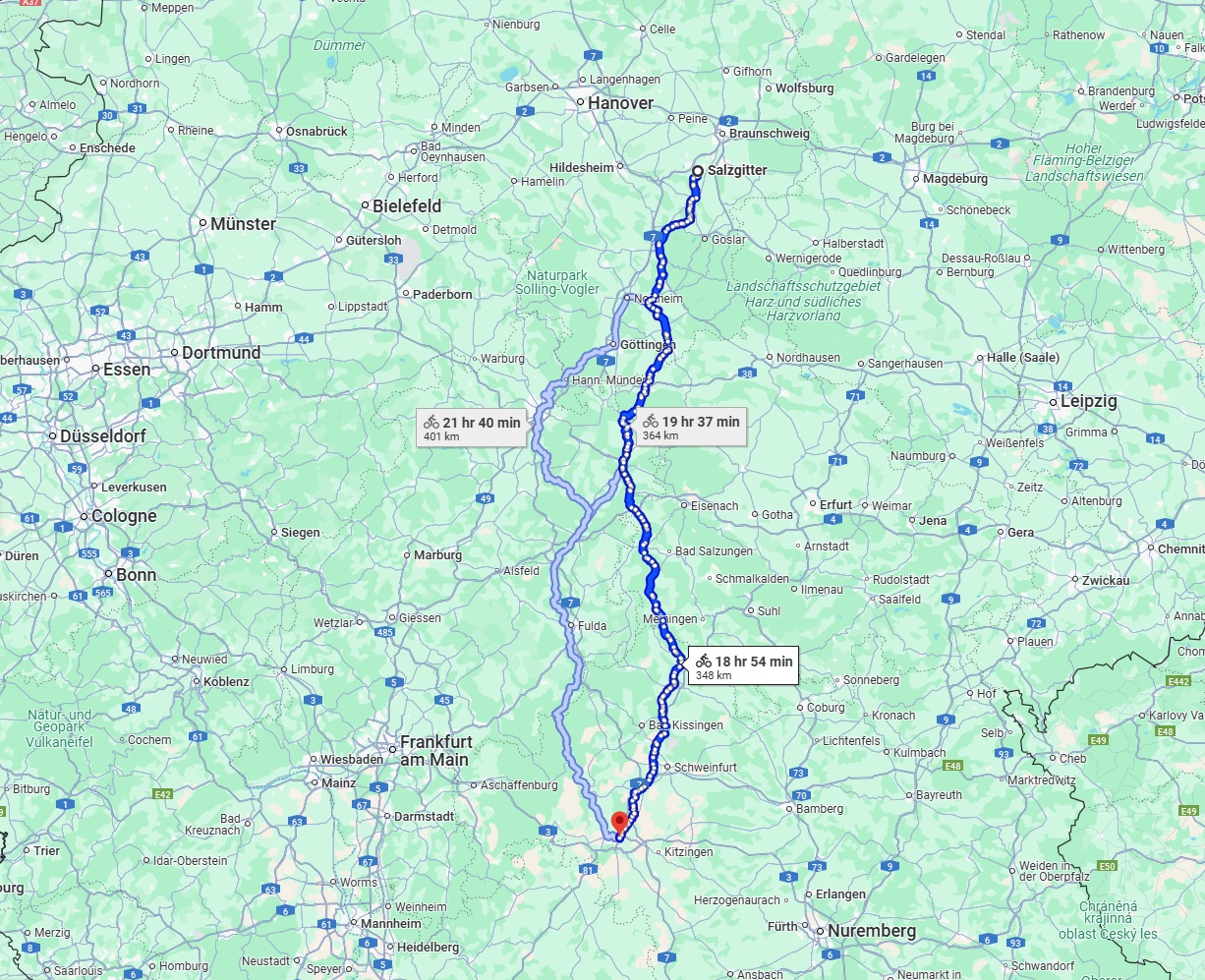 Anreise von Salzgitter Zu Würzburg Über 