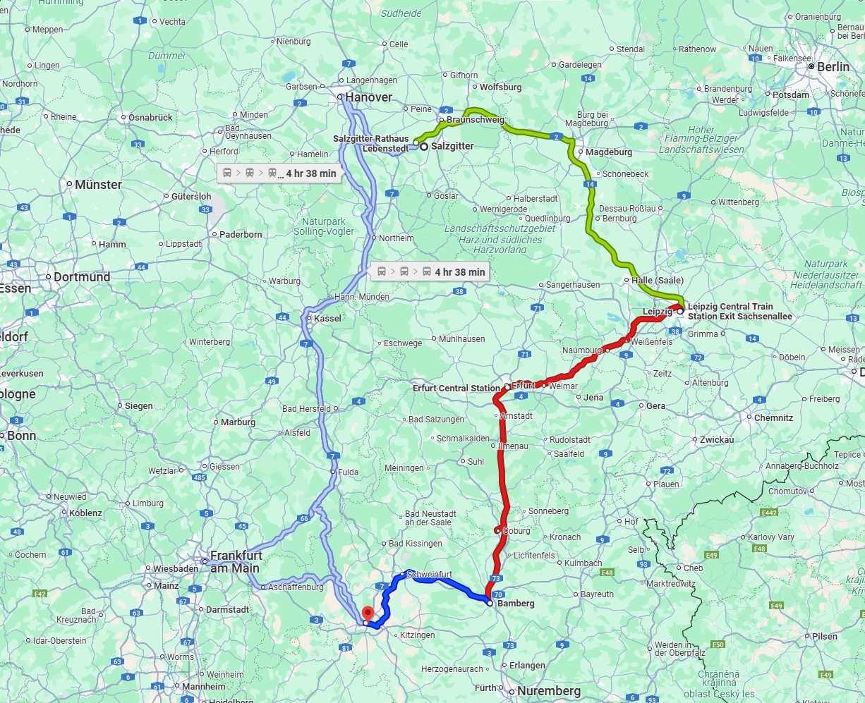 Anreise von Salzgitter Zu Würzburg Über 
