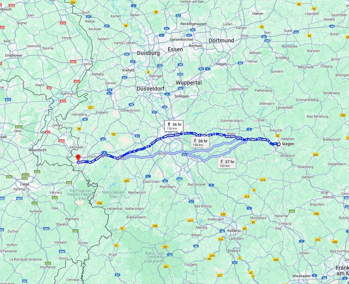 Anreise von Siegen Zu Aachen Über 