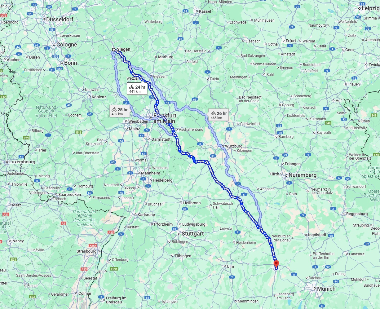 Anreise von Siegen Zu Augsburg Über 
