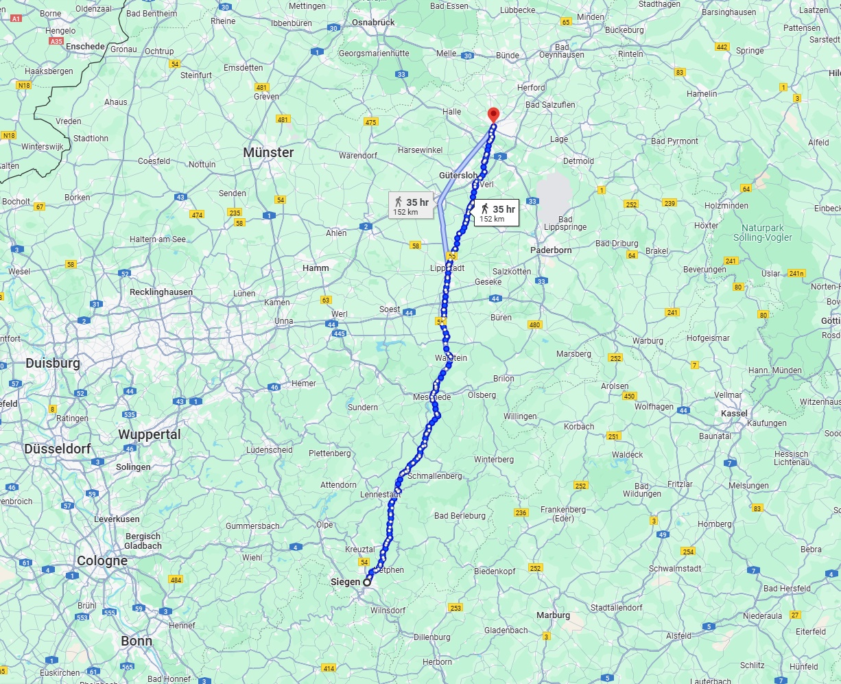 Anreise von Siegen Zu Bielefeld Über 