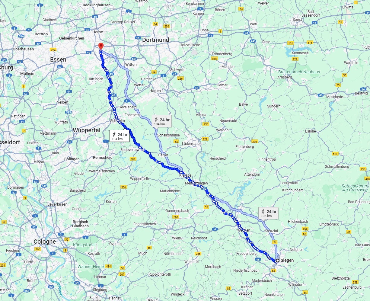 Anreise von Siegen Zu Bochum Über 