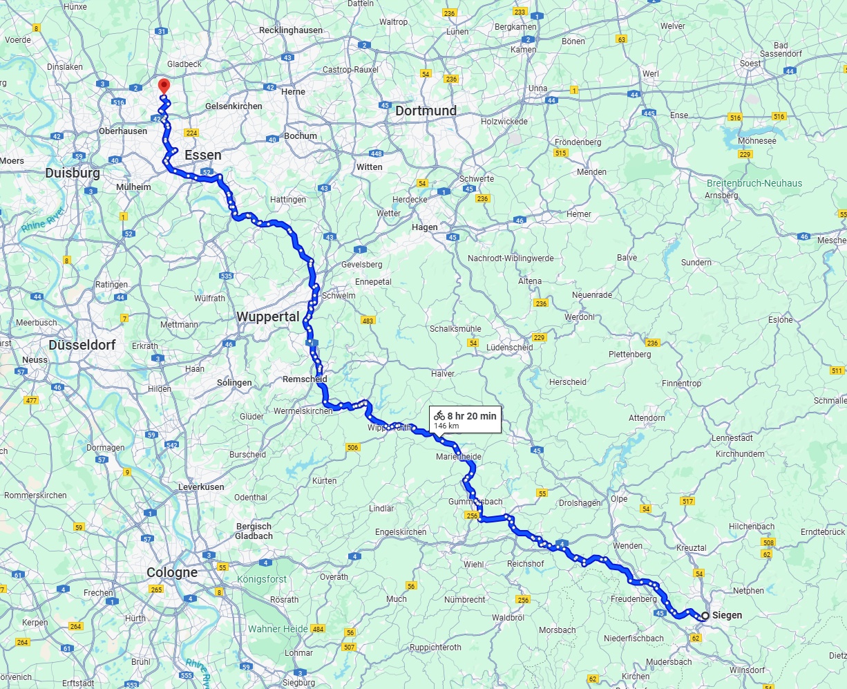 Anreise von Siegen Zu Bottrop Über 
