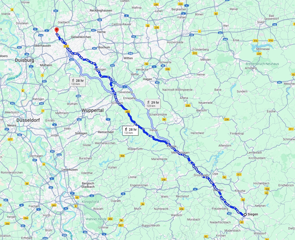 Anreise von Siegen Zu Bottrop Über 