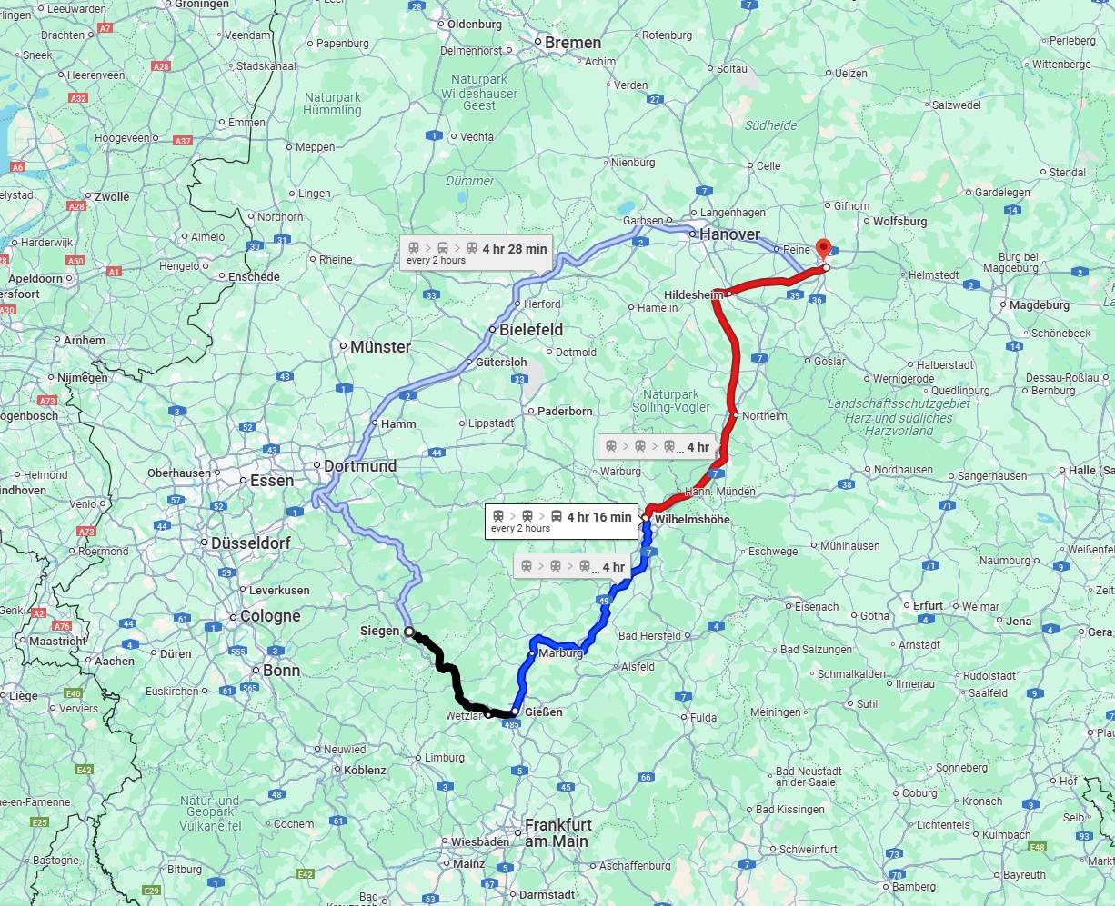 Anreise von Siegen Zu Braunschweig Über 
