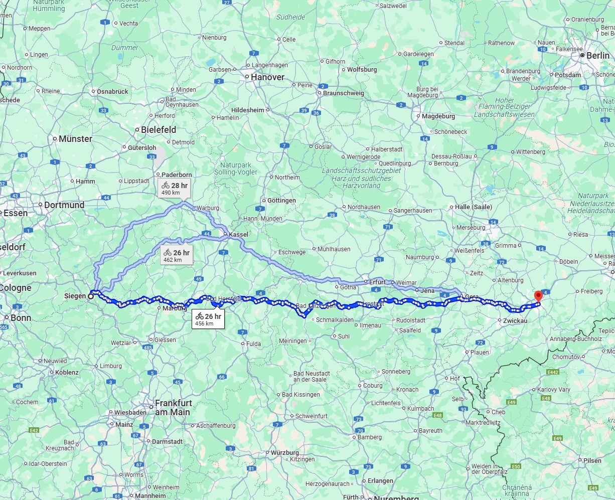 Anreise von Siegen Zu Chemnitz Über 