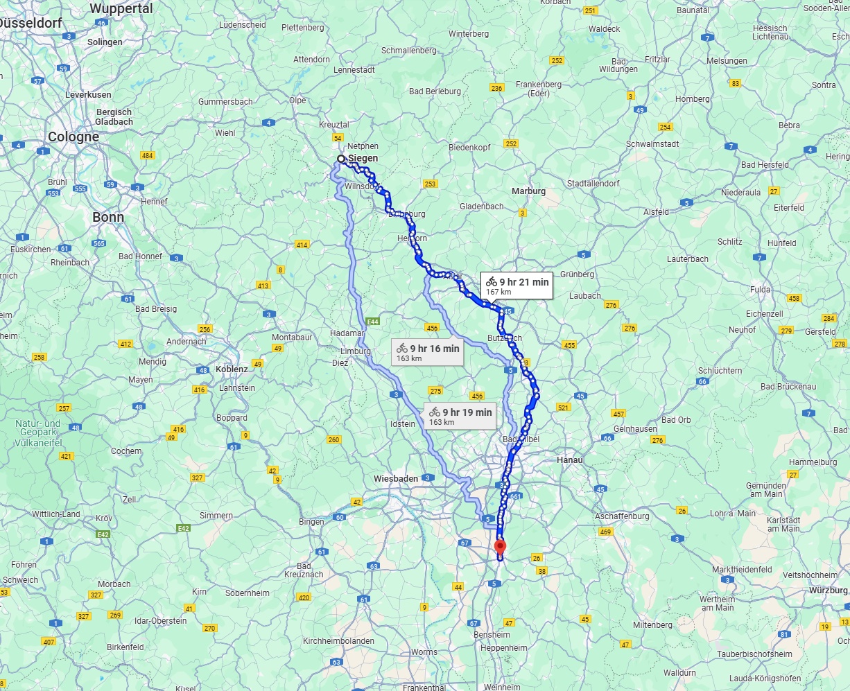 Anreise von Siegen Zu Darmstadt Über 