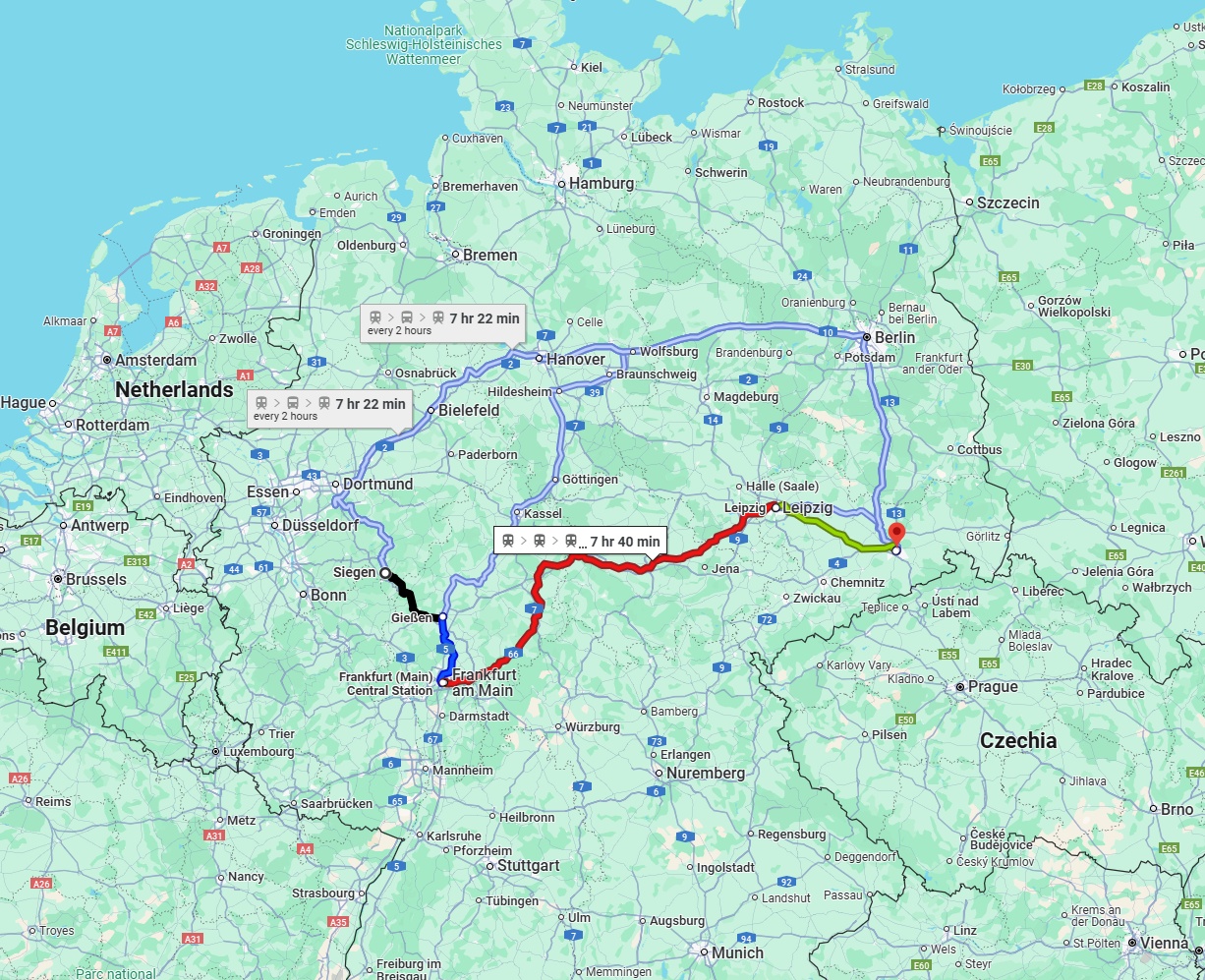 Anreise von Siegen Zu Dresden Über 