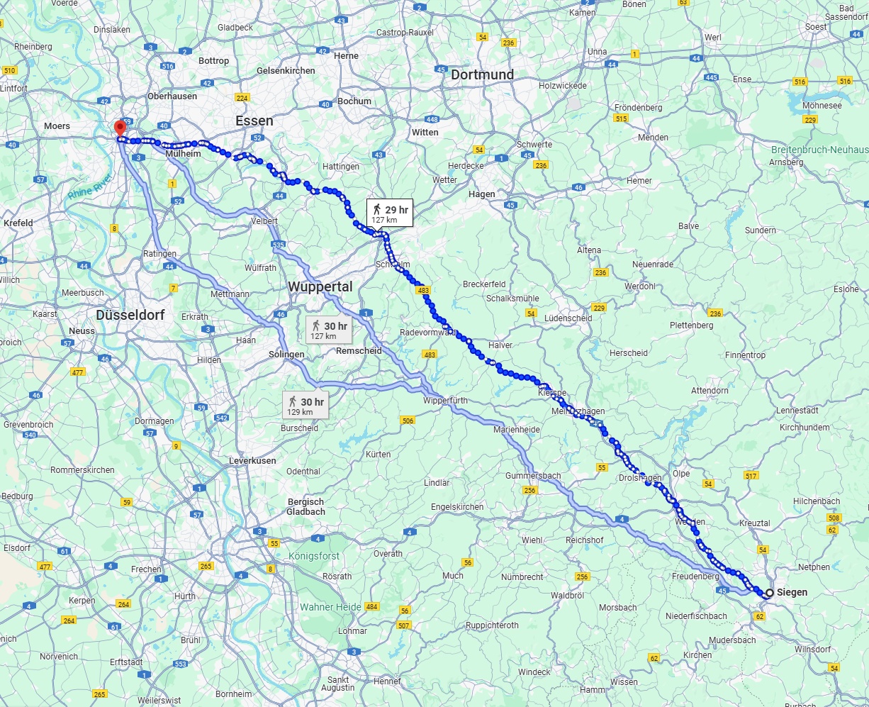 Anreise von Siegen Zu Duisburg Über 