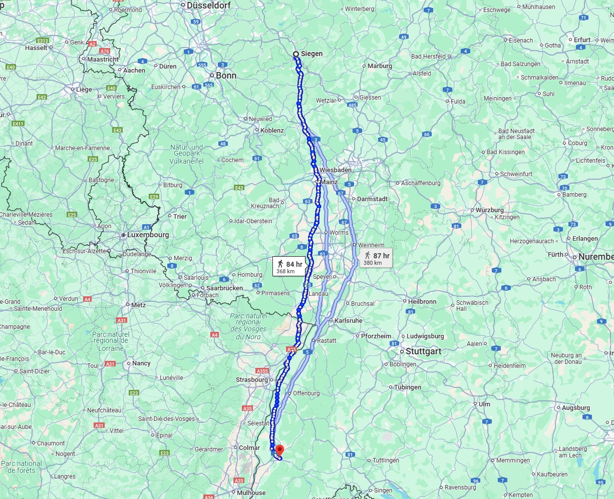 Anreise von Siegen Zu Freiburg im Breisgau Über 