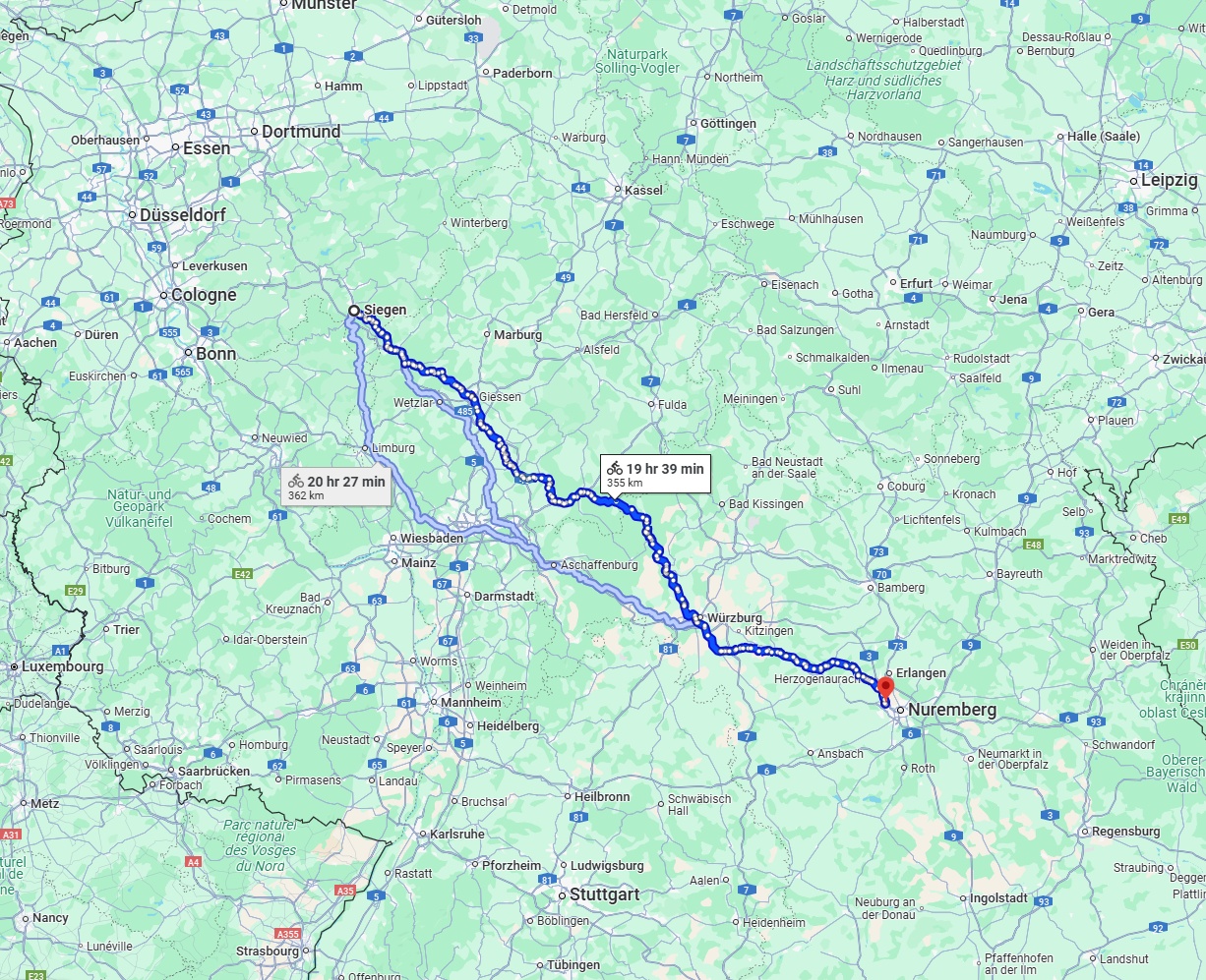 Anreise von Siegen Zu Fürth Über 