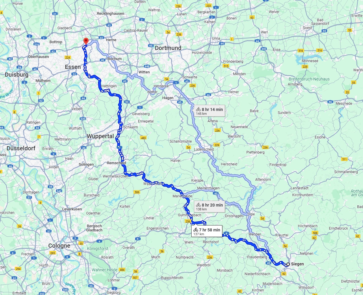 Anreise von Siegen Zu Gelsenkirchen Über 
