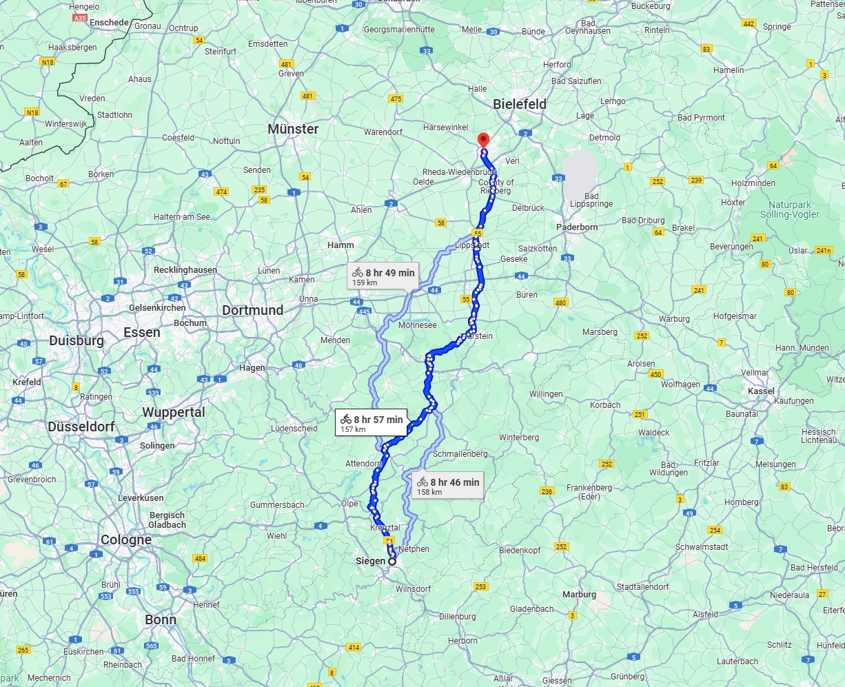 Anreise von Siegen Zu Gütersloh Über 