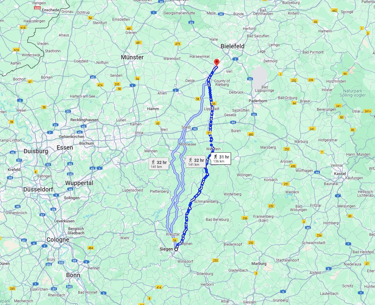 Anreise von Siegen Zu Gütersloh Über 