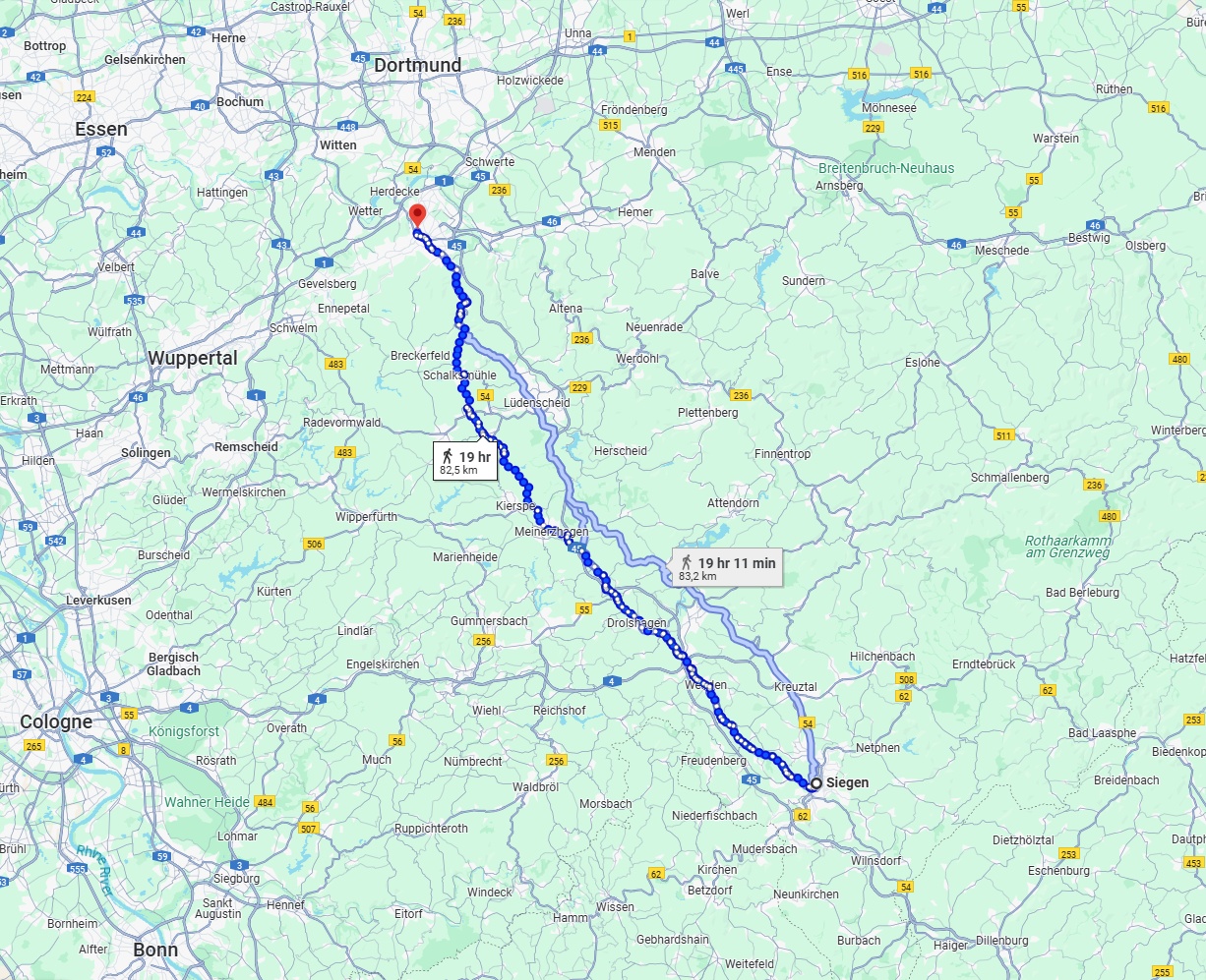 Anreise von Siegen Zu Hagen Über 