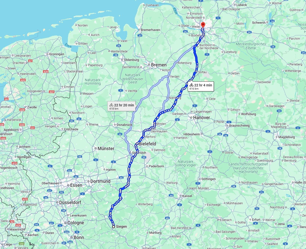 Anreise von Siegen Zu Hamburg Über 