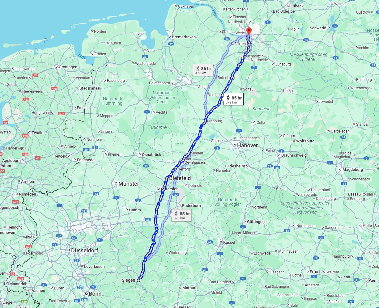 Anreise von Siegen Zu Hamburg Über 