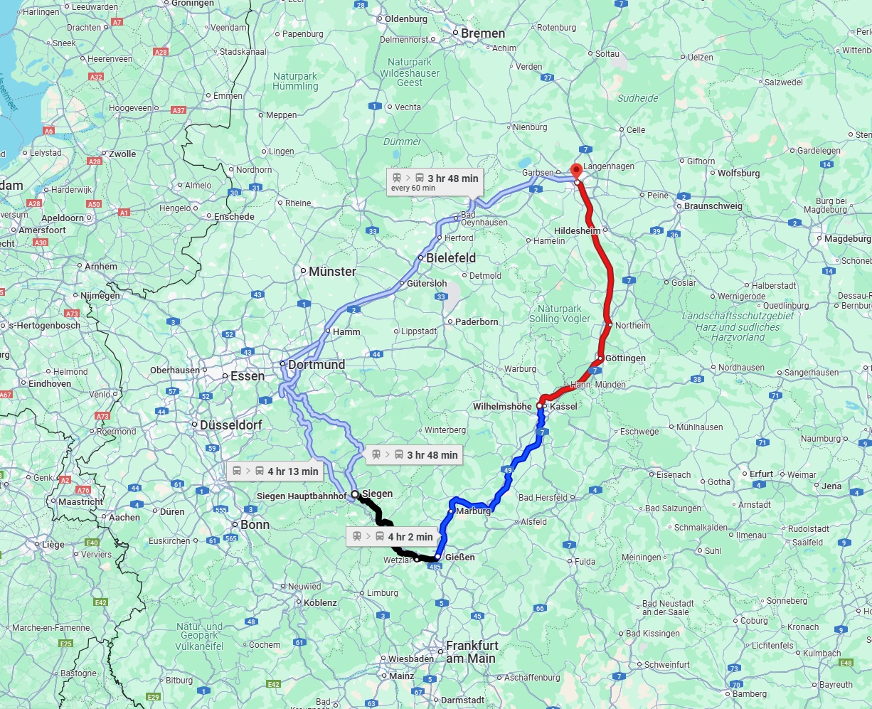 Anreise von Siegen Zu Hannover Über 