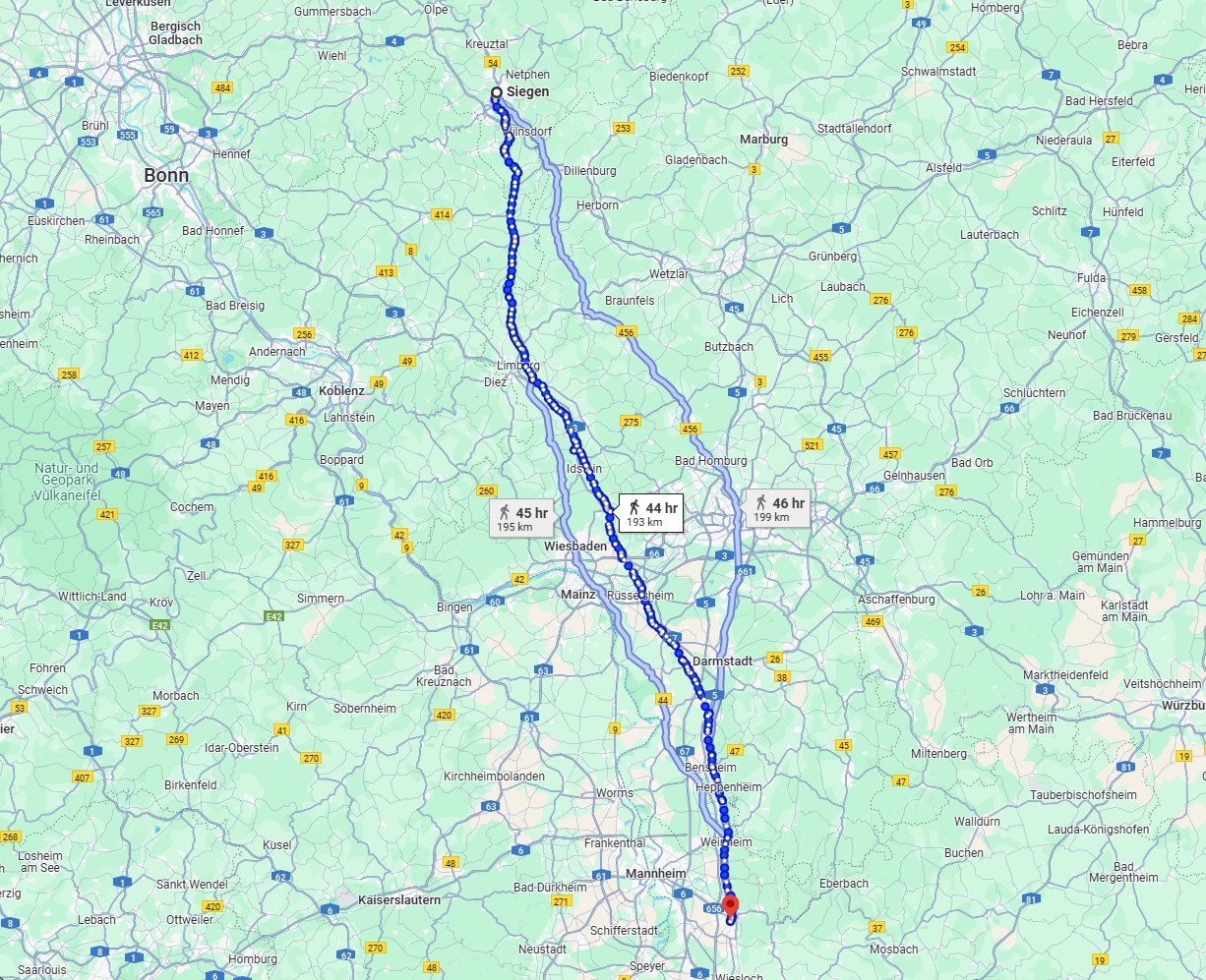 Anreise von Siegen Zu Heidelberg Über 