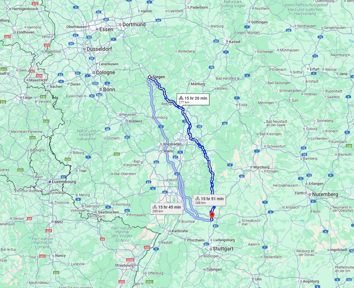 Anreise von Siegen Zu Heilbronn Über 