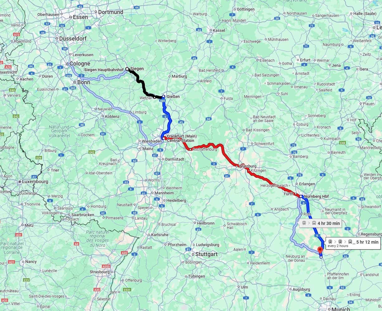 Anreise von Siegen Zu Ingolstadt Über 
