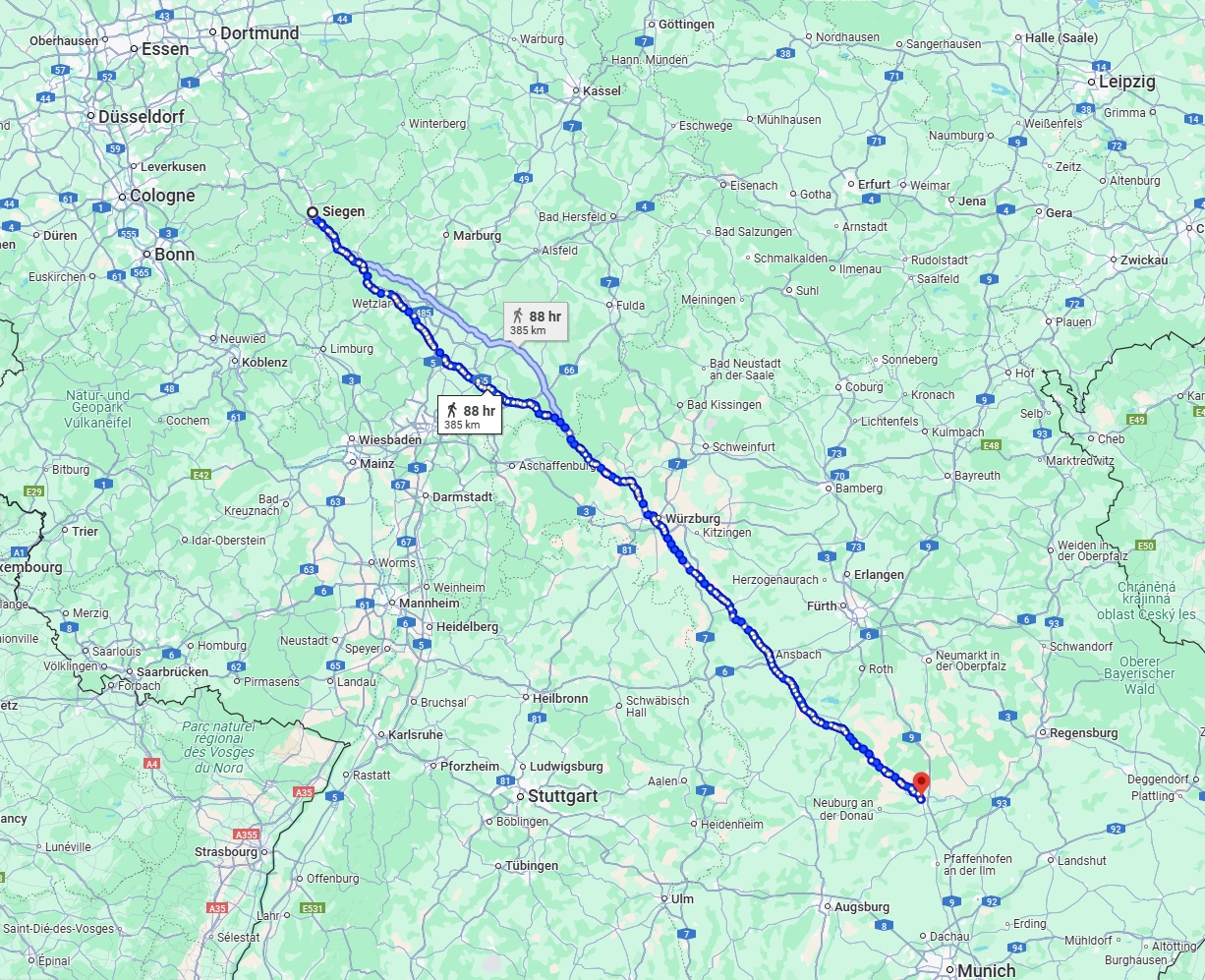 Anreise von Siegen Zu Ingolstadt Über 