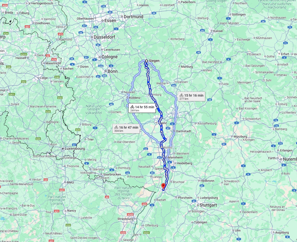 Anreise von Siegen Zu Karlsruhe Über 