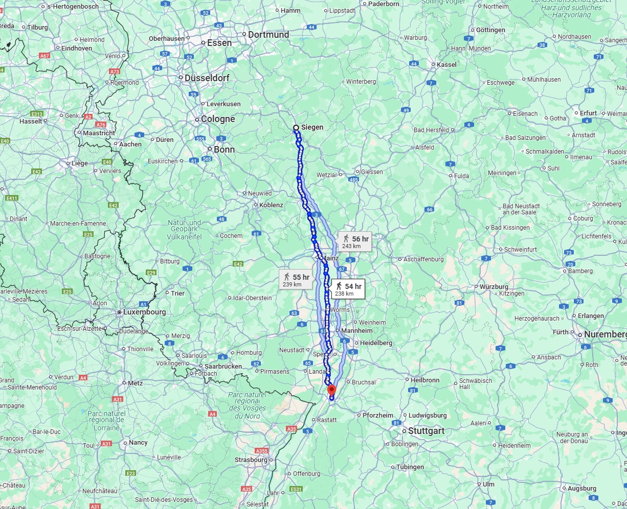 Anreise von Siegen Zu Karlsruhe Über 
