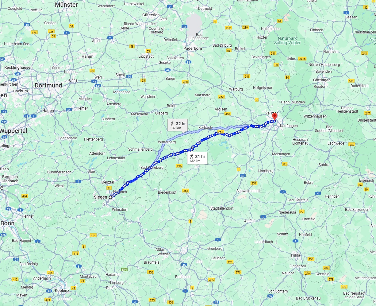 Anreise von Siegen Zu Kassel Über 