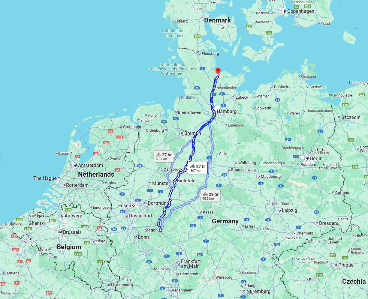 Anreise von Siegen Zu Kiel Über 