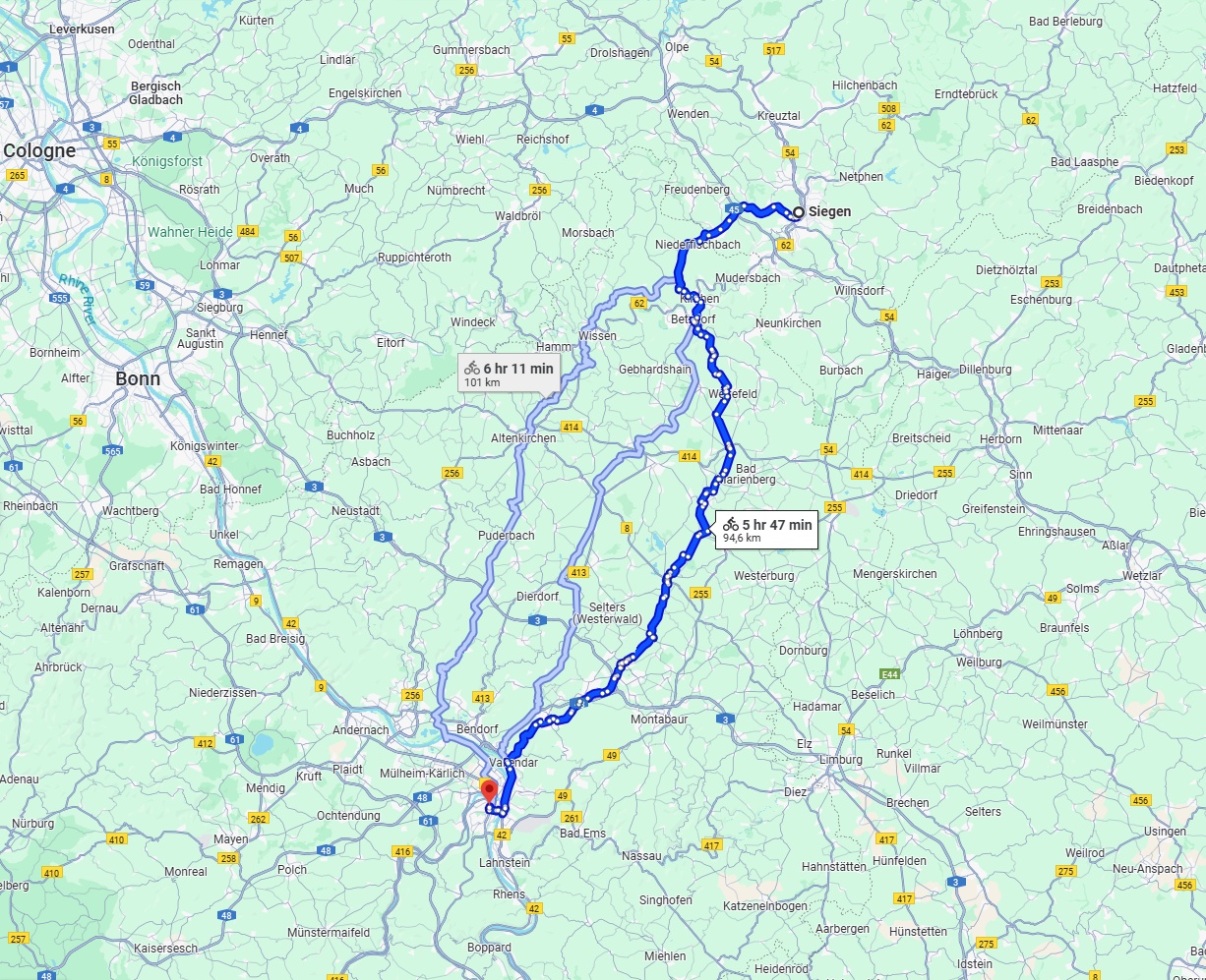 Anreise von Siegen Zu Koblenz Über 
